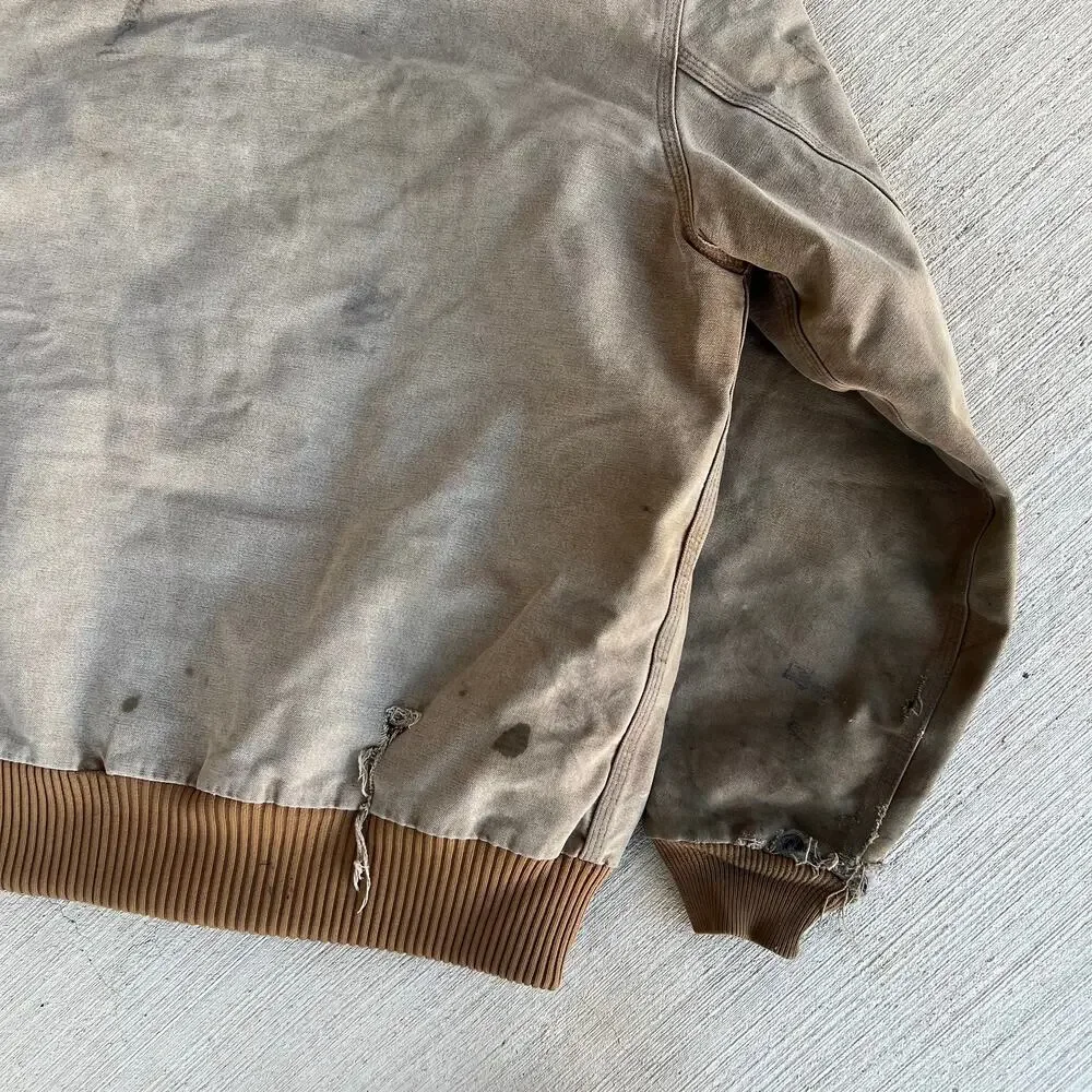 Carhartt J130 brown hooded work wear jacket